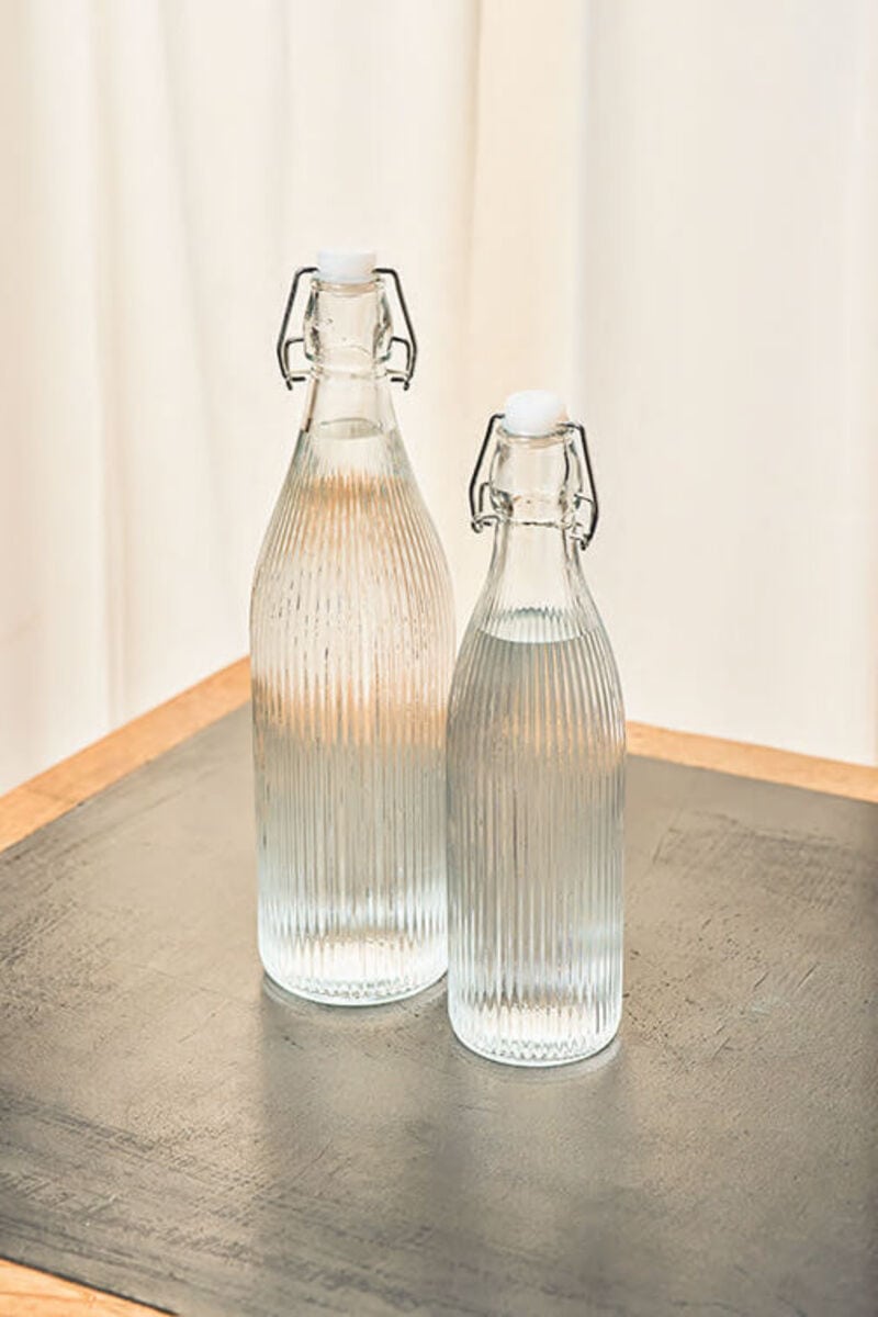キャプテンスタッグ　ガラスドリンクボトル 1.0L/500mL （ストライプ）