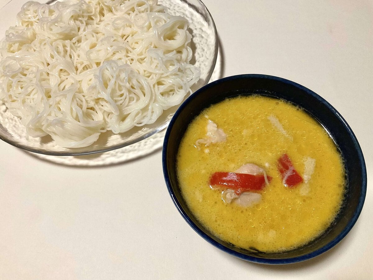 成城石井、そうめんアレンジ、グリーンカレーそうめん