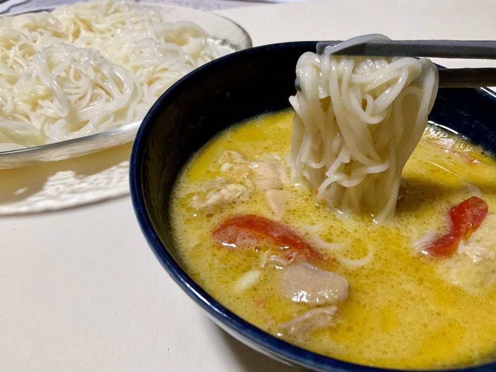 成城石井、つけだれ感覚で楽しむグリーンカレーそうめん