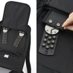内装背面側の専用ポケット内にある機構を付属の六角レンチで操作し、着用者の体型に合わせて調整できるする新しい仕組み