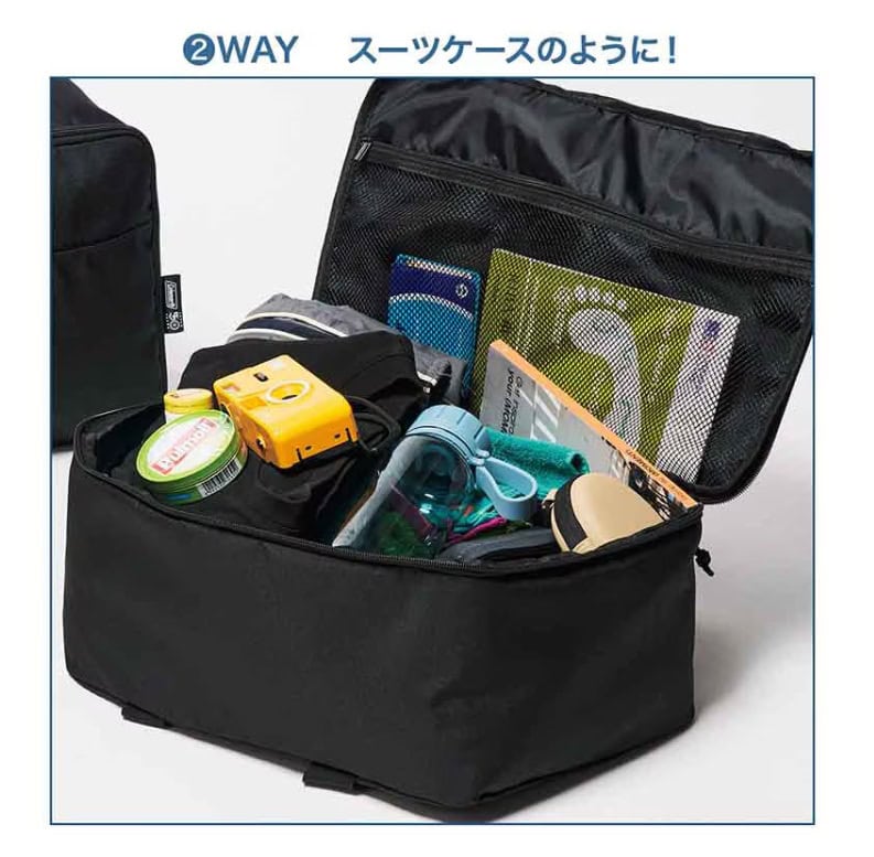 MonoMax11月号通常号 特別付録は「コールマン　フルオープン式2WAYバッグ」！ フルオープンしてスーツケースのようにも使える
