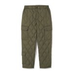 GRIP SWANY × TAION「カーゴダウンパンツ」ブラックカモ¥26,000、ブラック・ダークオリーブ¥23,000