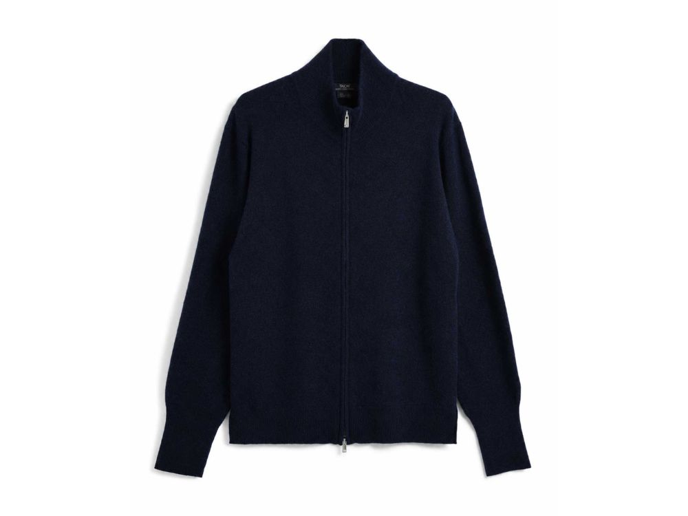 タイオン「ハイネックフルジップ カシミヤセーター」¥16,940
