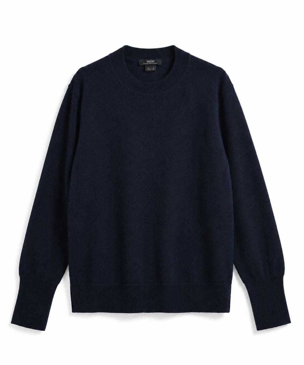 タイオン「クルーネック カシミヤセーター」¥14,960