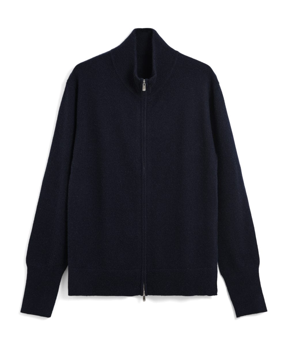 タイオン「ハイネックフルジップ カシミヤセーター」¥16,940