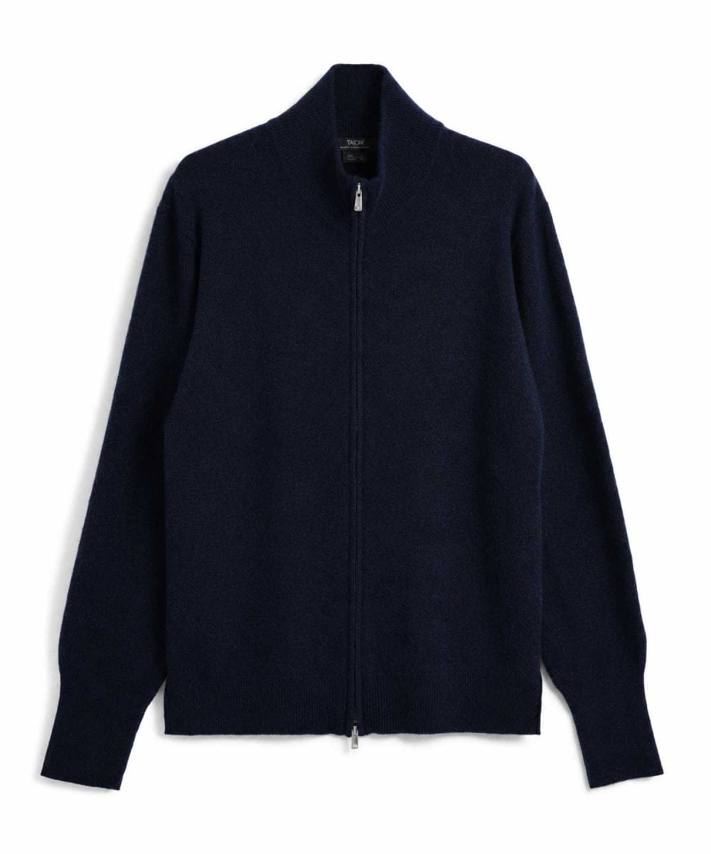 タイオン「ハイネックフルジップ カシミヤセーター」¥16,940