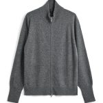 タイオン「ハイネックフルジップ カシミヤセーター」¥16,940