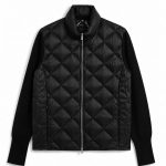 タイオン「ハイネックフルジップ カシミヤスリーブ ダウンジャケット」¥16,940
