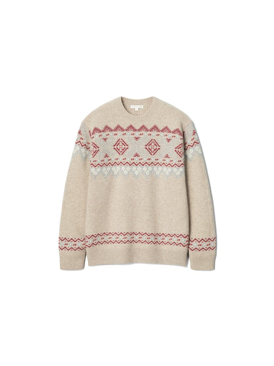 UNIQLO and JW ANDERSON「ラムフェアアイルクルーネックセーター」￥4990／2色展開