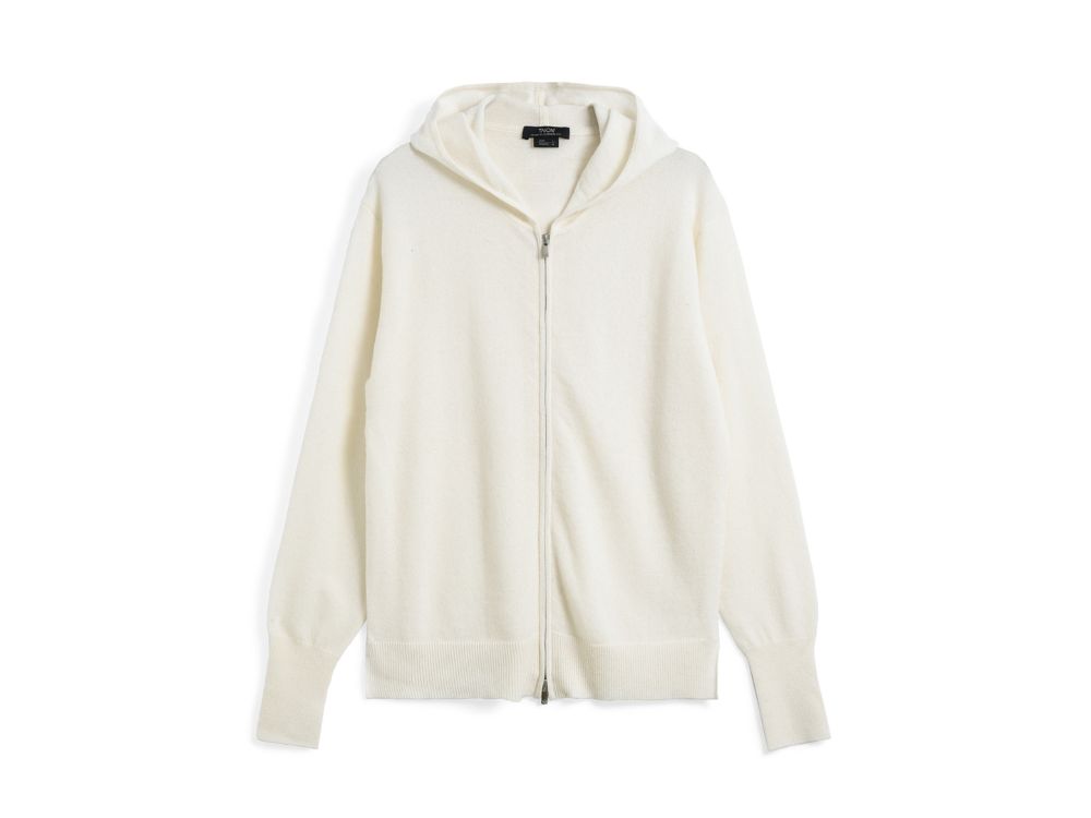 タイオン「フルジップ カシミヤパーカー」¥16,940