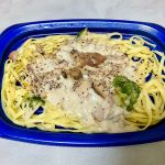 レンジ加熱したポルチーニ入り5種きのこソースの自家製タリオリーニ