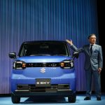 「e SKY」を発表する鈴木俊宏社長