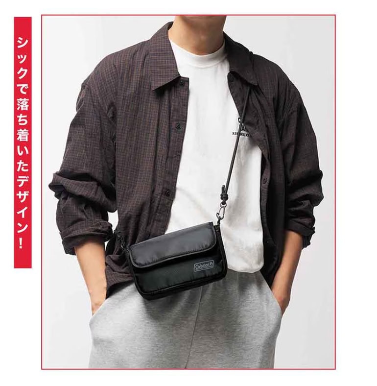 MonoMax11月号増刊 特別付録は「コールマン お財布機能付き2層式ショルダーバッグ」! シックで落ち着いたデザイン