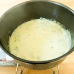 つけ麺スープは焦げつきやすいのでときどきかき混ぜつつ、フツフツとしてきたら火を止めます