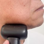 パリパリと軽快な音を立てますが、髭が剃れていくような引っ張れる感覚はあまりありません