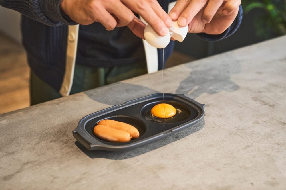 目玉焼き＆ウインナーは約3分