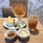 デニーズ　ミニクリスピークレープ&ミニフライドポテト 選べるトッピング2種つき＋ドリンクバー（1人分）