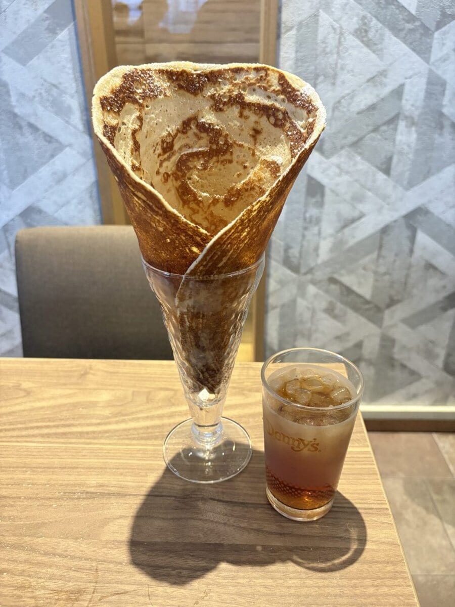 デニーズ　クリスピークレープ〜シュガーバター〜＋ドリンクバー（1人分）