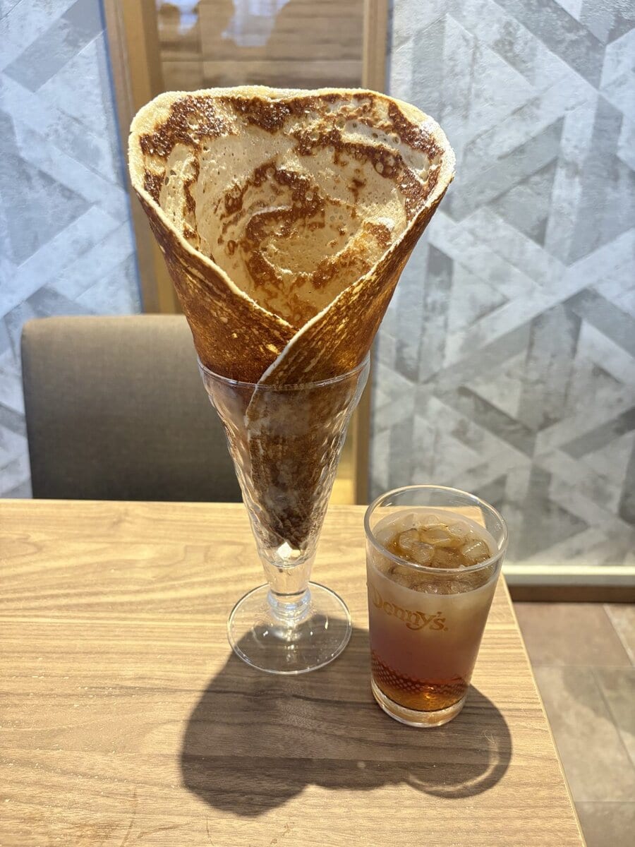 デニーズ　クリスピークレープ〜シュガーバター〜＋ドリンクバー（1人分）