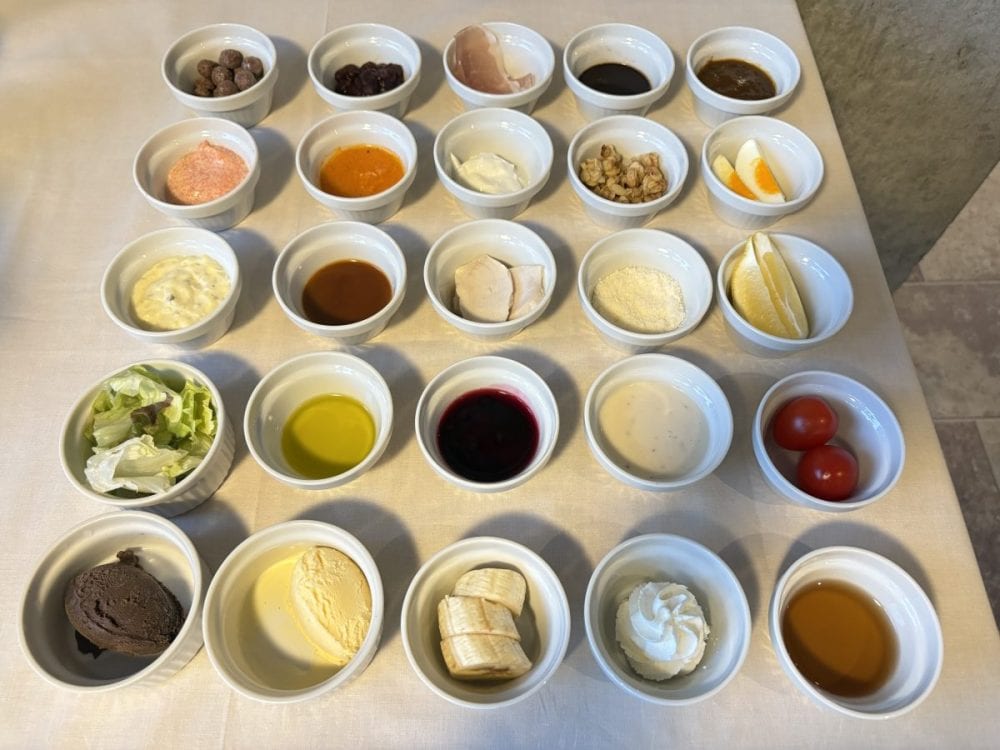 トッピングの種類は、なんと全部で25！