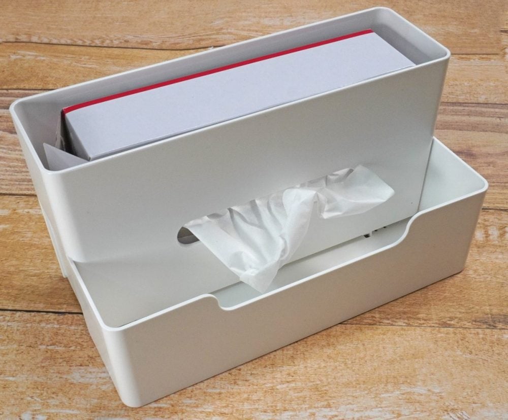 ニトリ 多機能ティッシュケース(ホワイト) 商品コード8131431