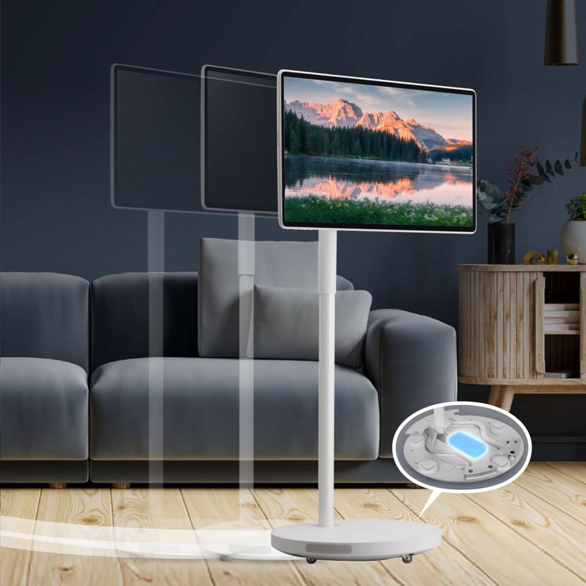 9000mAhバッテリーを搭載し、キャスター付きだからコードレス移動が自由自在