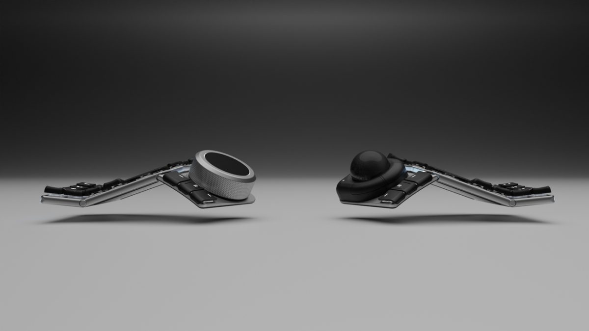 キーボードの角度もフラットではなく最大約27°まで自分好みに調整可能な不思議な形状