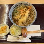 てんや　姫甘えびとわさび菜のかき揚げそば