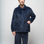 無印良品　紳士 静電気が起きにくい 着る毛布 スタンドカラー 長袖パジャマ