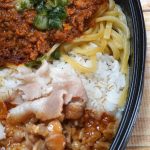 「ガッツリ飯×ガッツリ飯 台湾まぜそば&甘辛豚バラ丼と野菜ナムル」