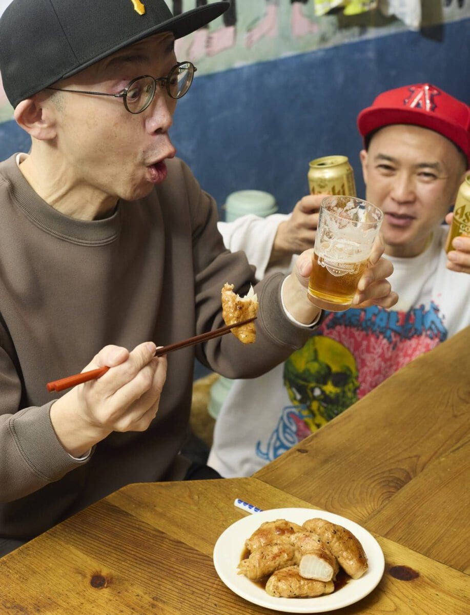 アサヒゴールドと「WBC新たま肉巻き」を実食。