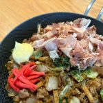 付け合わせのかつお節やマヨネーズを絡めると、味変感覚も楽しめて面白かった！