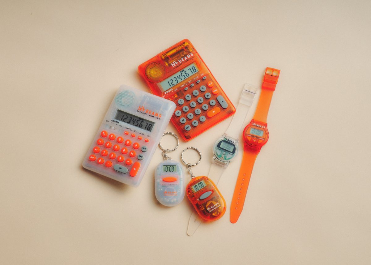 bPrビームス BEAMS TALKING SERIES 電卓、時計、キーチェーン