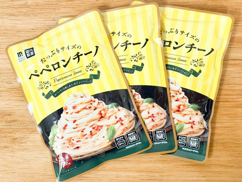 この「ペペロンチーノ」パスタソースは、肉や魚の漬け込みタレ、炒め物のタレとしても使えるから、3パック１セットどころかペットボトル売りして欲しいくらいの商品です