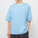 シップス エニィ × チャンピオン　【別注】チャンピオン：ロゴ刺繍 スピンドル スウェット Tシャツ