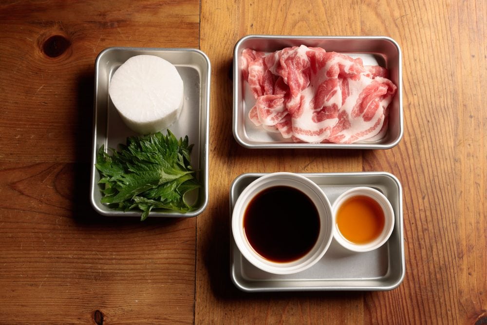肉つまみ「ポン酢ロリアン＆豚ロースー」の素材