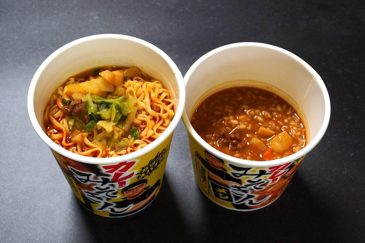 (右)カレーみそきんメシ(左)カレーみそきん