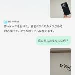 音声でのやりとりがチャットでも見られます。