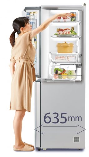 アクアの冷凍冷凍庫「TZシリーズ」2023年モデル、奥行きがスリムで手が届きやすい