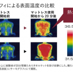 サーモグラフィによる表面温度を比較