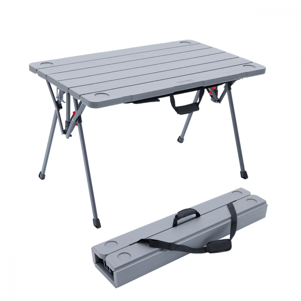 「ローリングキャンプテーブル」は折りたたみ式でありながら、耐荷重135kgの超高強度設計