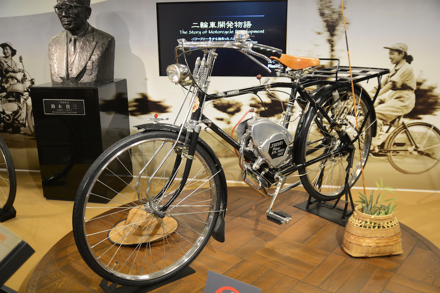 歴史館ではスズキの歴代のモデルが展示。ちなみにこちらは1952年に作られた「パワーフリー E2」でエンジンは36cc