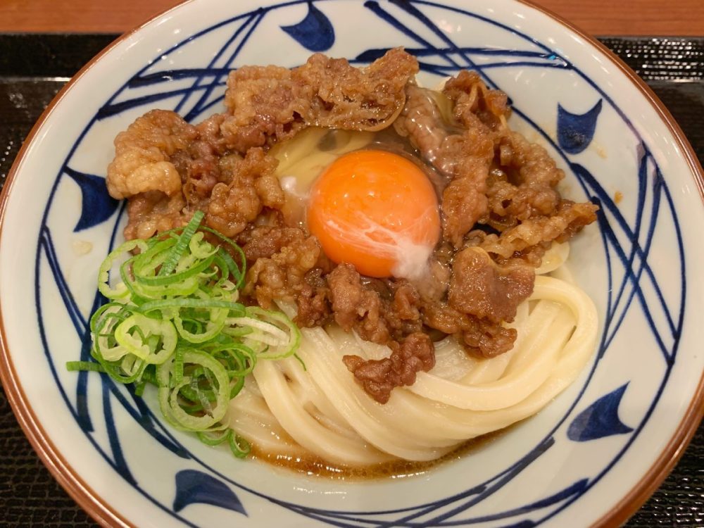 焼きたて牛すき釜玉うどん