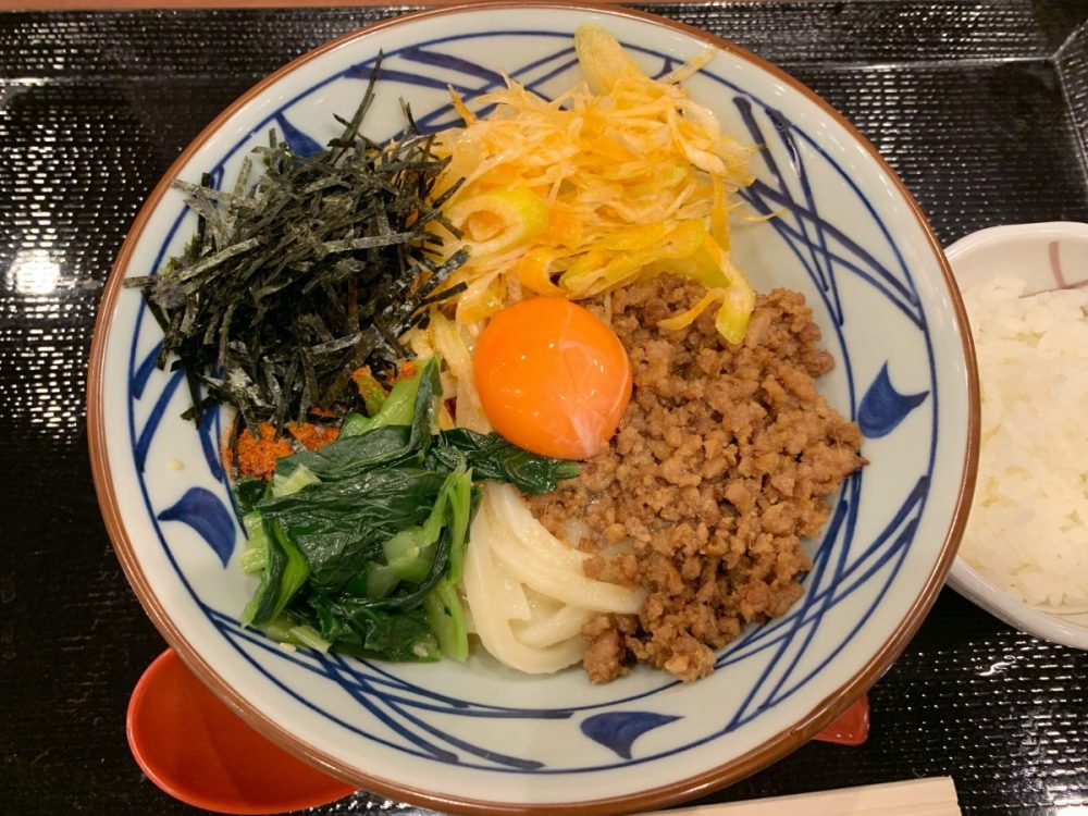 うま辛まぜ釜玉うどん