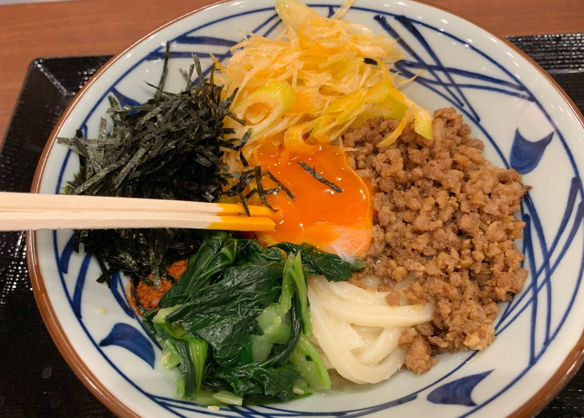 うま辛まぜ釜玉うどん