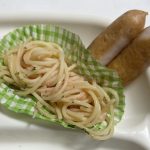 使い勝手の良さ②600Wの電子レンジで約1分たらこパスタが朝食で楽しめた！