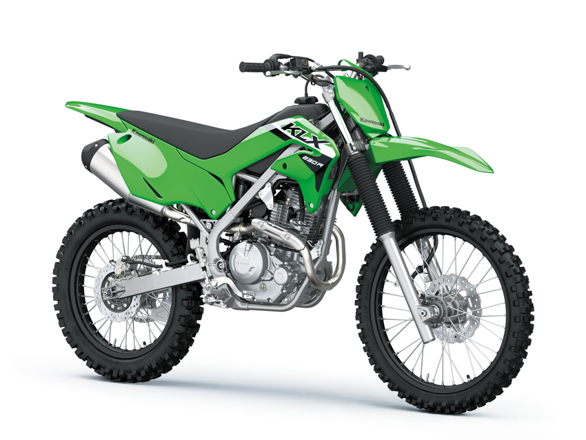 「KLX230R」は全長2,045mm × 全幅840mm × 全高1,200mm