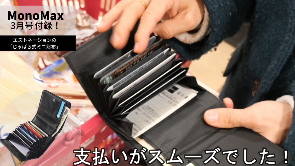 【動画】今月の付録「エストネーションのじゃばら式ミニ財布」を実際に使って紹介！