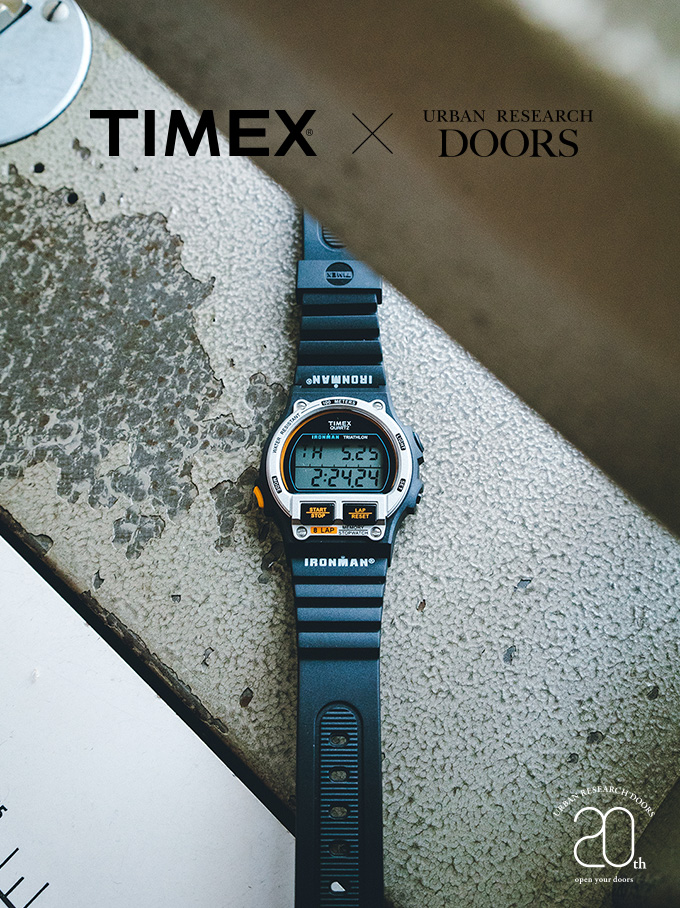 URBAN RESEARCH DOORSは、ブランド設立20周年を記念し、「TIMEX IRONMAN® 8LAP」の初代モデルを90sカラーでオーダーした別注モデルをローンチ