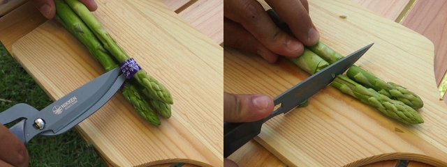 「シザーナイフ」は熟練の刃物職人が1本1本丁寧に刃付けをしているので切れ味は抜群